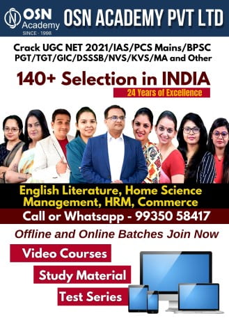 UGC NET SET JRF English Literature TGT PGT and UPSC Mains Optional English OSN Academy - India’s Best Coaching For UGC NET / JRF / IAS / PCS (Mains) English Literature & Home Science in 2025