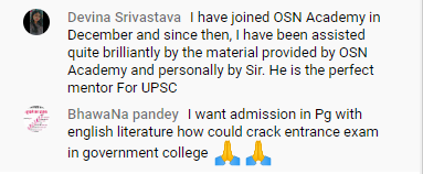 devina-comment-for-upsc OSN Academy - India’s Best Coaching For UGC NET / JRF / IAS / PCS (Mains) English Literature & Home Science in 2025